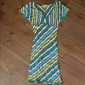 Missoni Blue and Yellow Flutter Sleeve Sundress